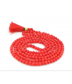 Red Coral Mala (3mm)